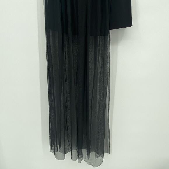 French Connection Women's Black Whisper Mini Dress With Tulle Size 4 NEW $158 - Picture 14 of 15